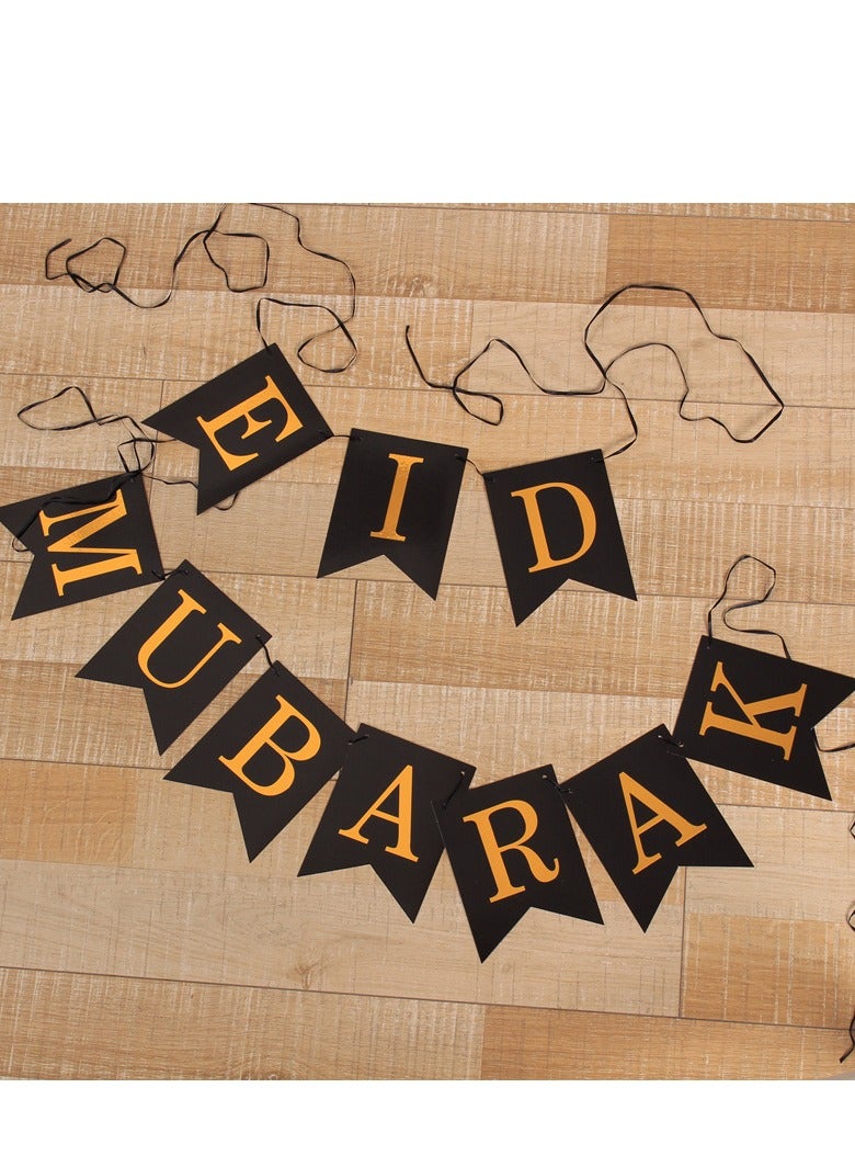Brain Giggles Eid Mubarak Card Banner - Black - Image 3